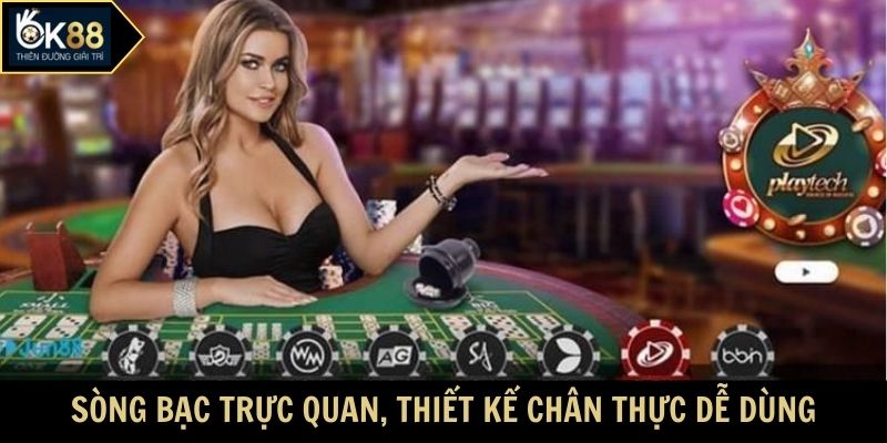 Sòng bạc trực quan, thiết kế chân thực dễ dùng